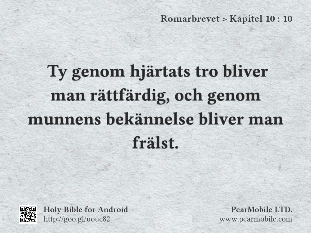 Romarbrevet, Kapitel 10:10